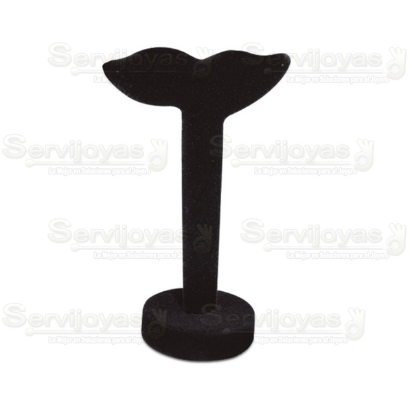Exhibidor Velour Negro "T" para Aretes Medidas: 9x4.5x14.3cm 4953