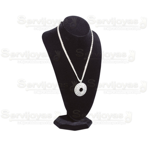 Exhibidor Velour Negro Cuello Curvo 4816