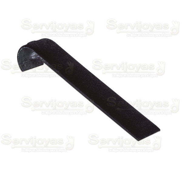 Exhibidor Velour Negro Rampa para Pulsera Medidas: 4x23x4cm 4906