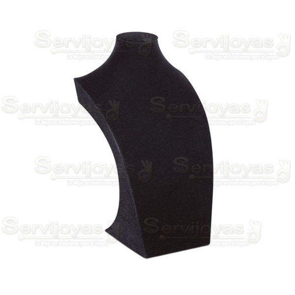 Exhibidor Velour Negro Cuello Fashion Mediano Medidas: 19.5x11.5x33cm 5004