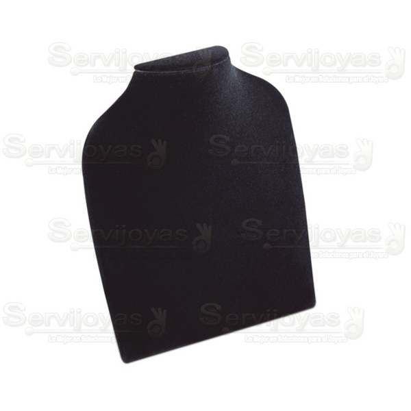 Exhibidor Velour Negro Cuello Plano para Collar Medidas: 18x8x20cm 4910