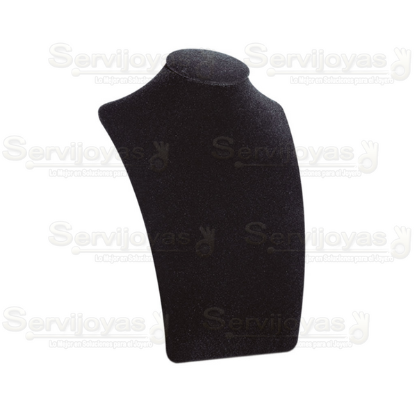 Exhibidor Velour Negro Cuello Elegante Chico Medidas: 15x10x19cm 4817
