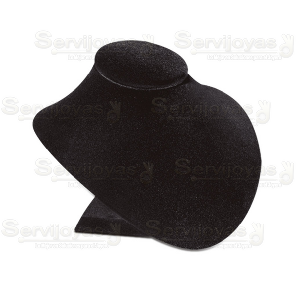 Exhibidor Velour Negro Cuello Normal para Collar Medidas: 18x16x14cm 4928