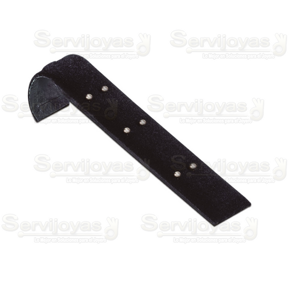 Exhibidor Velour Negro Rampa para Broqueles Medidas: 4x23x4cm 4905