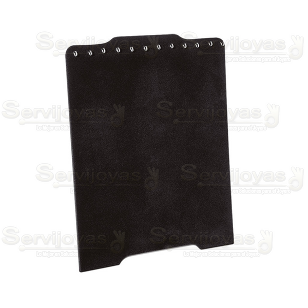 Exhibidor Velour Negro para 12 Cadenas Grandes Medidas: 35x18x43cm 5002