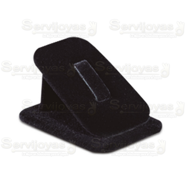 Exhibidor Velour Negro Cuadrado para Anillo Medidas: 4.1x5.4x3cm 4952