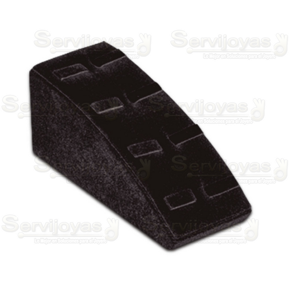 Exhibidor Velour Negro 4 Pares De Argollas Medidas: 5.5x13x5.6cm 5008