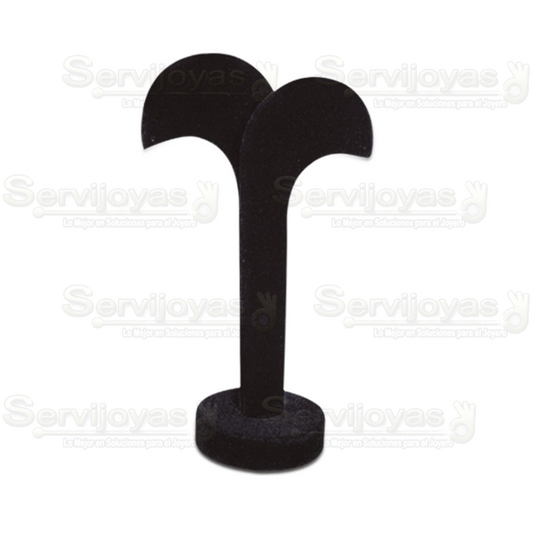 Exhibidor Velour Negro Palmera para Aretes Medidas: 9x5x16cm 4919