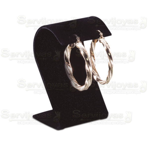 Exhibidor Velour Negro Patito para Aretes Medidas: 5.5x4.5x10cm 4951