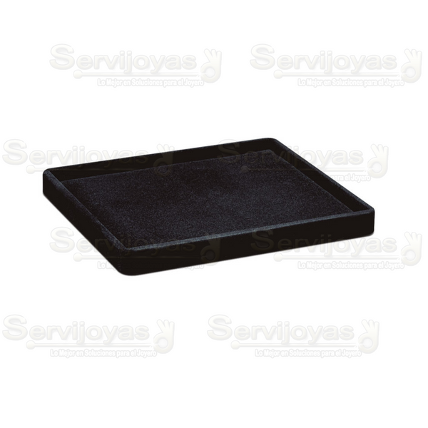 Exhibidor Velour Negro Charola Universal Medidas: 24x21x2.3cm 4824