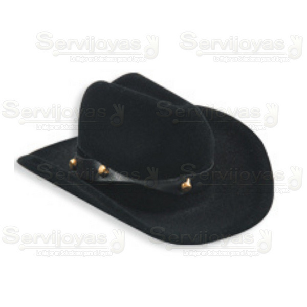 Sombrero Tejano Negro Medidas: 7.5x9x4cm 3040