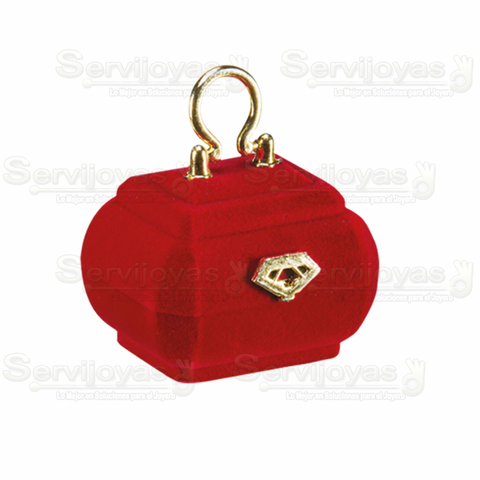 Bolsa Broche Diamante Roja 3059