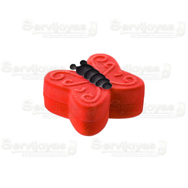 Mariposa Roja con Negro Medidas: 6x5x2.5cm 3071
