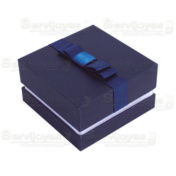 Estuche Mónaco Azul/Blanco para Juego Medidas: 8.5x8.5x4.5cm Z1823