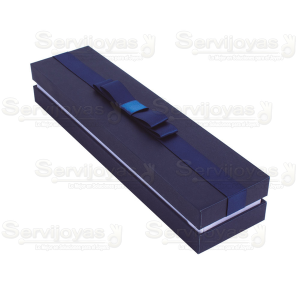 Estuche Mónaco Azul/Blanco para Pulsera Medidas: 23x5.5x3.5cm Z1825