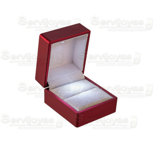 Estuche Luz Led Rojo Anillo Medidas: 6x6.5x5.5cm 3541.RD
