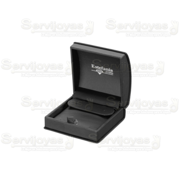 Estuche Platino Arete Mediano Medidas: 8.6x8.5x4.3 cm 4585.BK