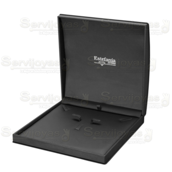 Estuche Platino Collar Con Aretes Y Anillo Medidas: 21x21.5x5.3cm 4591.BK