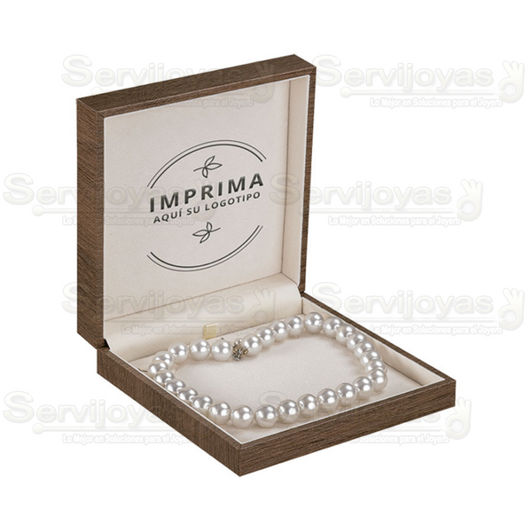 Estuche Madera Siena para Collar Medidas: 18x18x5cm 4449