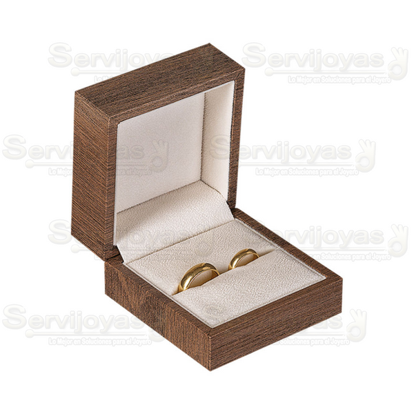 Estuche Madera Siena para Argollas Medidas: 8x8x5cm 4444