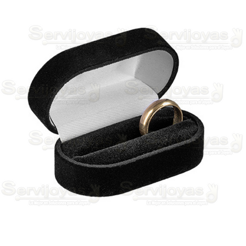 Estuche Flock Negro para Argollas 3684