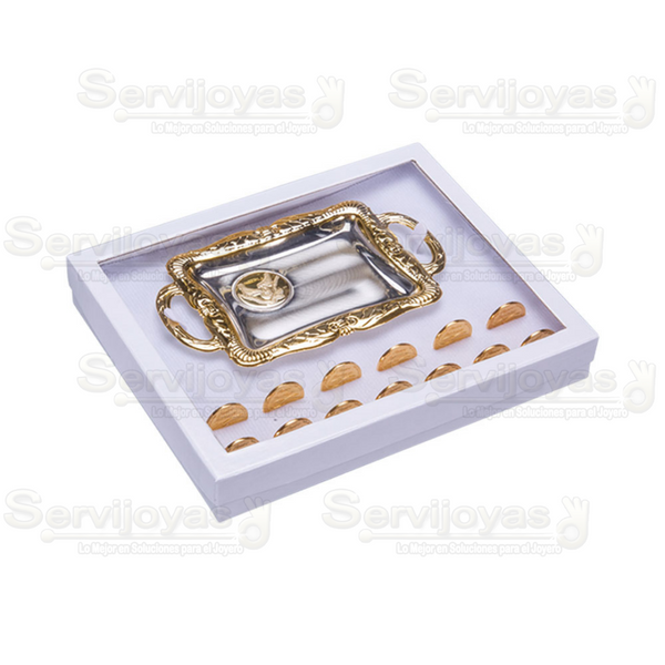 Caja con Ventana para Charola y Arras Grande Medidas: 18.6x15x2.5cm 4603