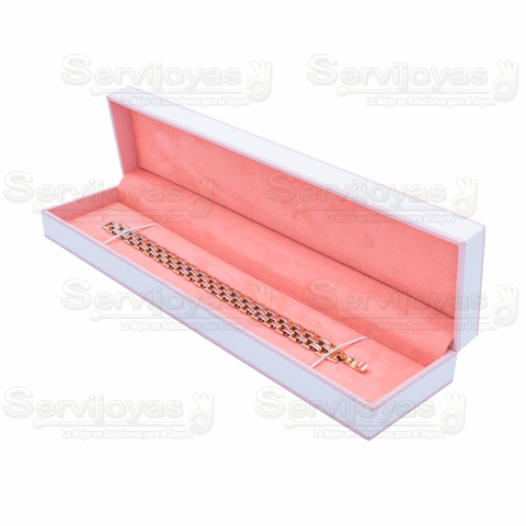 Estuche Versalles Para Pulsera Blanco/Salmón 4025.SM