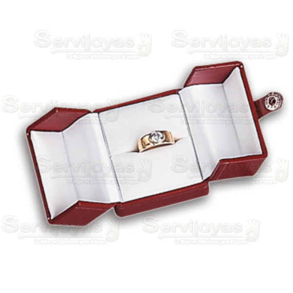 Estuche Carte Rojo Anillo Chico Dos Puertas Medidas: 4.9x5.6x4.5cm 3816.RD