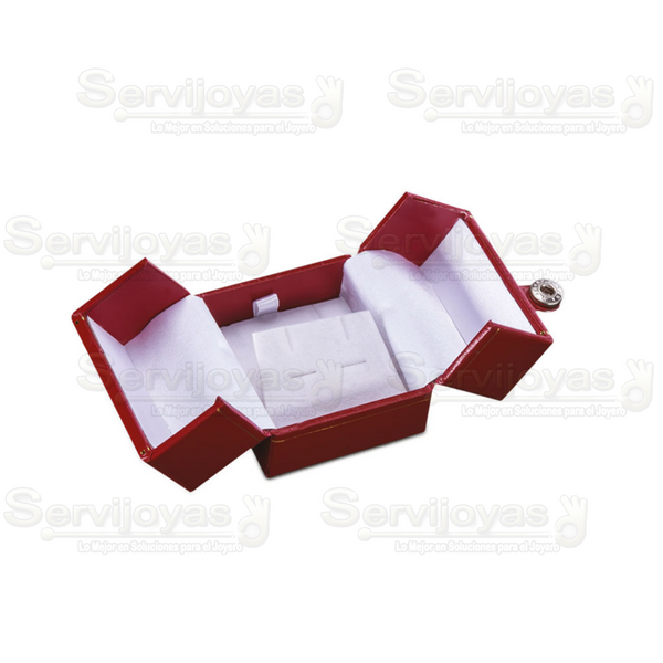 Estuche Carte Rojo Arete Chico Dos Puertas Medidas: 4.9x5.6x4.5cm 3817.RD