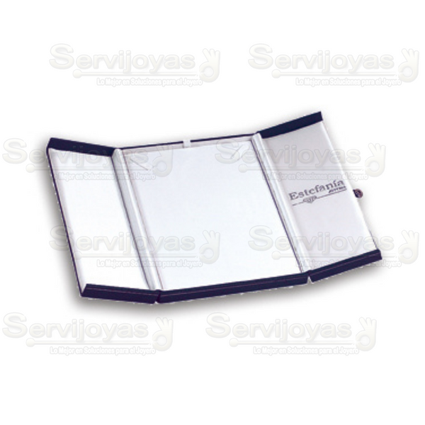 Estuche Carte Azul para Collar 2 Puertas Medidas: 14.6x20.8x3.2cm 3824.BL