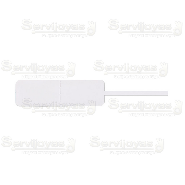 2,000 Etiquetas Tyvek Cola de Rata Blanca 63x11mm 4730