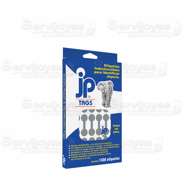 1,000 Etiqueta Tyvek Redonda Plata 34x12mm 4728