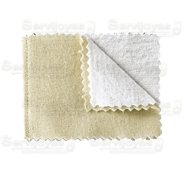 Franela Mini Crema para Limpiar Joyería Medidas: 8x10cm 2620