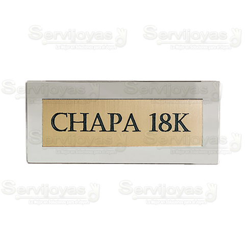 Letrero de Chapa de Oro 18K 5577