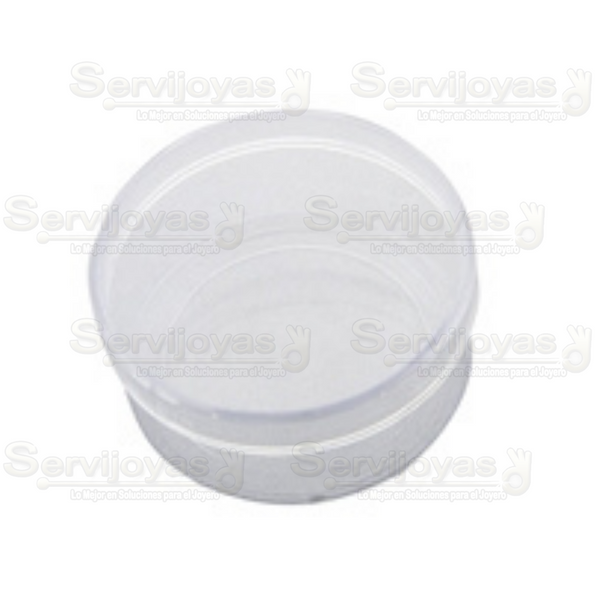 Caja Transparente Mediana Redonda sin Esponja (10 pzas) Medidas: 6x2.5cm 1242