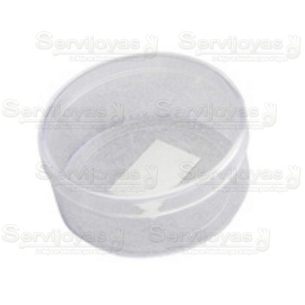 Caja Transparente Chica Redonda sin Esponja (10 pzas) Medidas: 5x2cm 1241