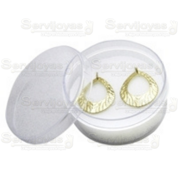 Caja Transparente Mediana Redonda con Esponja ( 10 pzas) Medidas: 6x2.5cm 1252