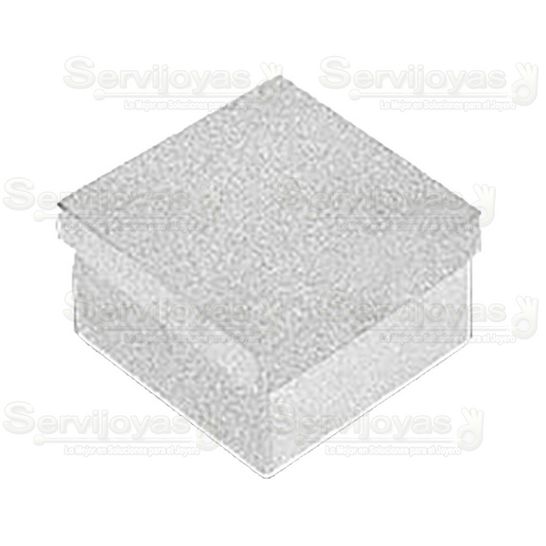 Caja Brillante Cuadrada Alta Plata Medidas: 8.5x8.5x5.5cm 1586.SL