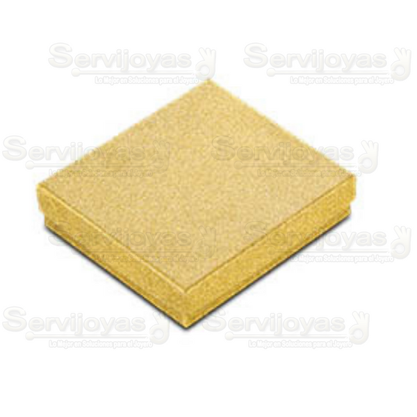 Caja Brillante Cuadrada Dorada Medidas: 10x9x2.5cm 1583.GD