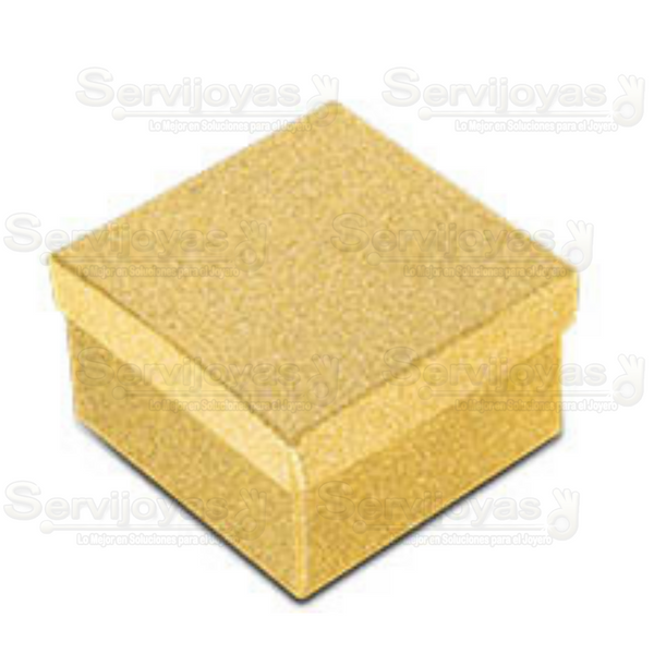 Caja Brillante Cuadrada Alta Dorada Medidas: 8.5x8.5x5.5cm 1586.GD