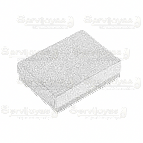 Caja Brillante Mediana Plata Medidas: 8x6x2.5cm 1582.SL