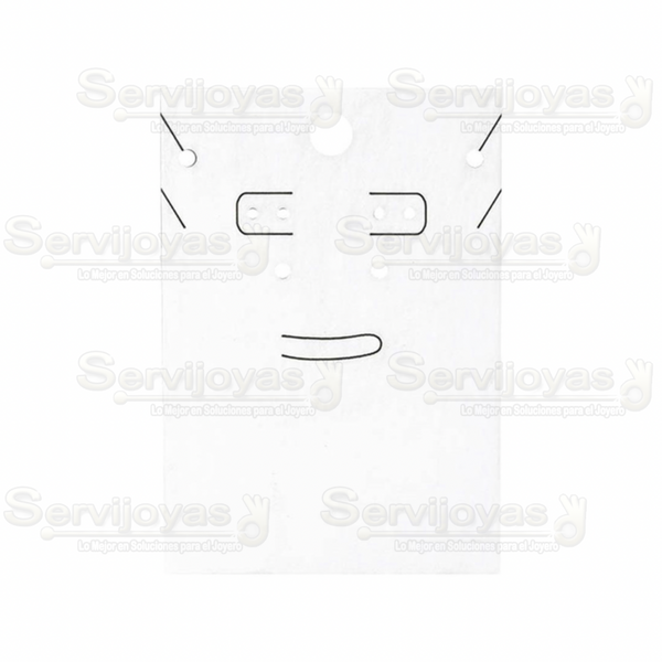 Inserto de Cartón Aretes Largos Juego 3x4pulg. Blanco (100 pzs) 2783.WH
