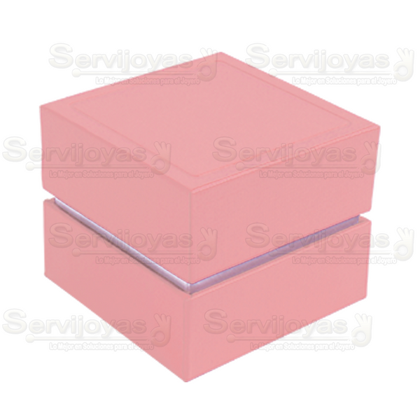 Caja Venecia Para Aretes Rosa Medidas: 6.5x6.5x5.5cm 1832.PK
