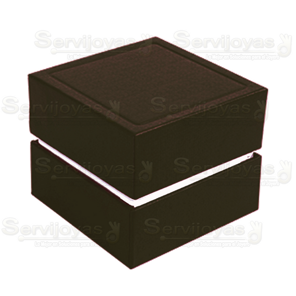 Caja Venecia Para Aretes Negro Medidas: 6.5x6.5x5.5cm 1832.BK