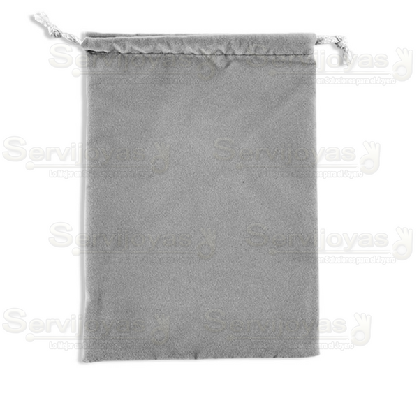 Bolsa de Velour Extra Grande Gris Medidas: 14x20cm 2420.GY