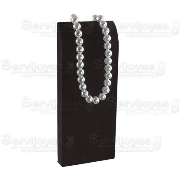Exhibidor Velour Negro Cuello Danés Grande para Collar Medidas: 12.5x5x31cm 5082