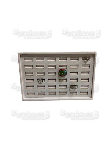 Exhibidor Nacional Vinipiel Negro 36 Anillos Medidas: 18x26x3cm 202B