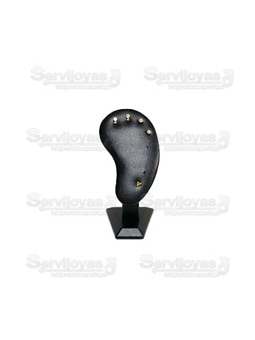 Exhibidor Nacional Vinipíel Negro Oreja 8 Perforaciones Medidas: 7x7x15cm 206N