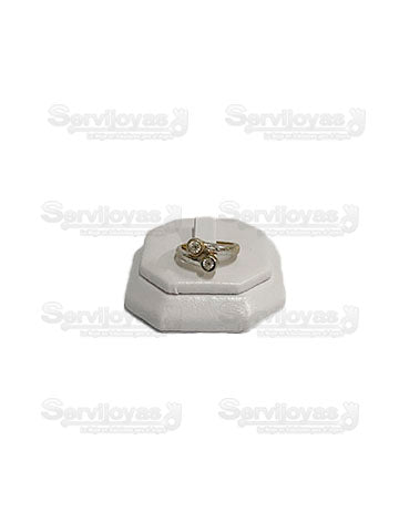 Exhbidor Nacional Vinipiel Blanco 1 Anillo Medidas: 6x6x2cm 208B