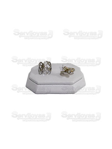 Exhbidor Nacional Vinipiel Blanco Argollas Medidas: 6x8x2cm 209B
